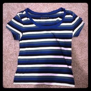 Striped Abercrombie crop top